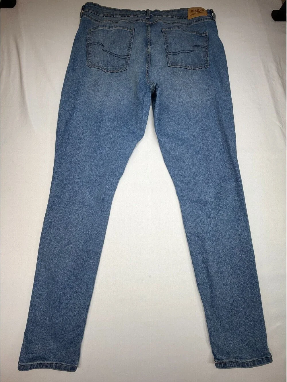 Levi Strauss Signature Men's Jeans Skinny High Rise Solid Denim W33 L30 Blue